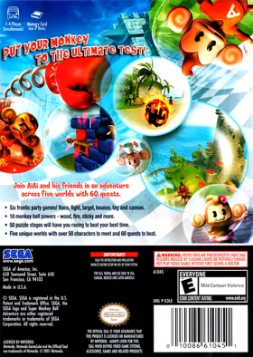 Super Monkey Ball Adventure box cover back